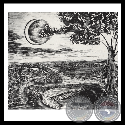 II CRECIENTE / ZUNEHMENDER MOND II - Grabado de Fabiola Adam